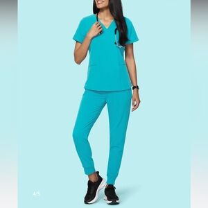 Mandala Teal Scrubs Set